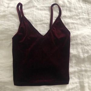 Brandy Melville Velvet Crop Top